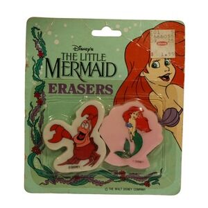 Vintage The Little Mermaid Erasers From The Walt Disney Company Item # 4593 (A2)